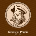 Jerome of Prague 1379 Ã¢â¬â 1416 was a Czech scholastic philosopher, theologian, reformer, and professor. Jerome was one of the chie